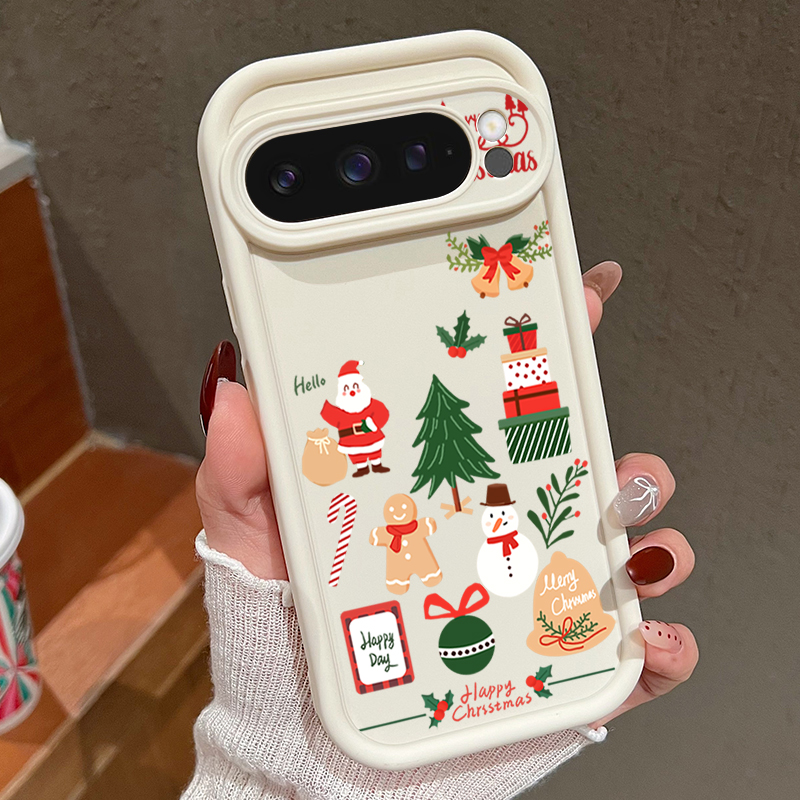 Google Pixel 9 - سعيد عيد الميلاد نمط لينة حافظة