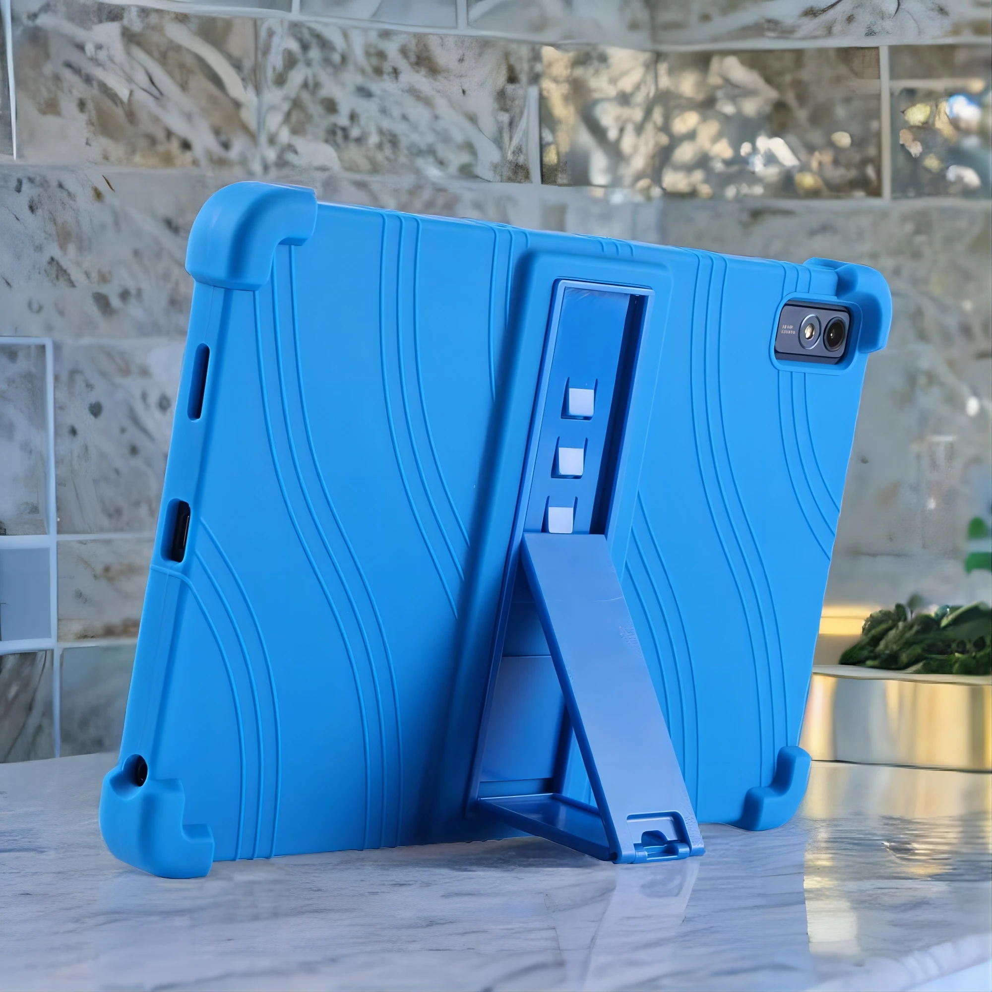 Lenovo Tablet M10 Accessories - غطاء حامل سيليكون للصدمات ، حقيبة