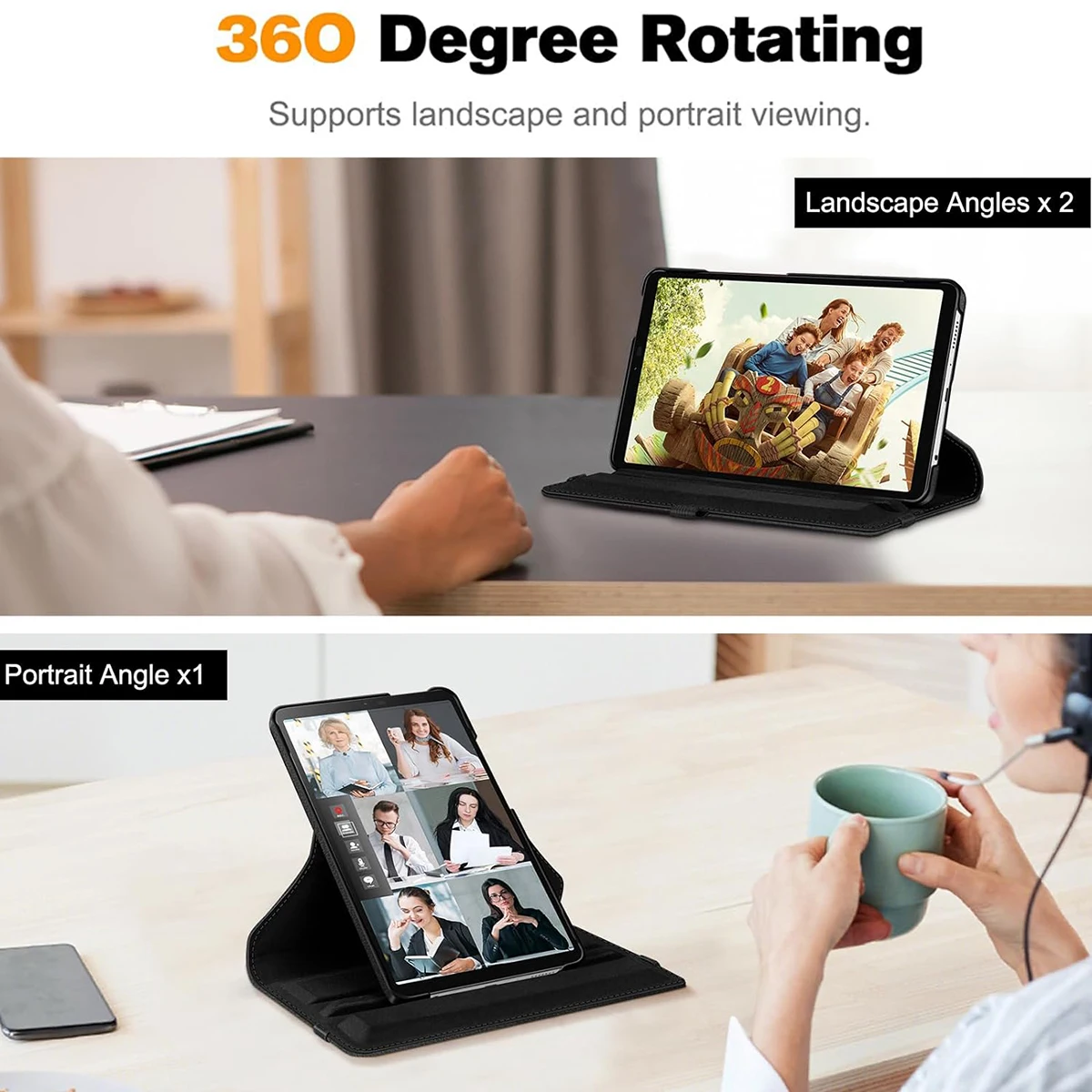 غطاء دوار لجهاز سامسونج جالاكس - مراجعة Samsung Tablet With Accessories وسعره