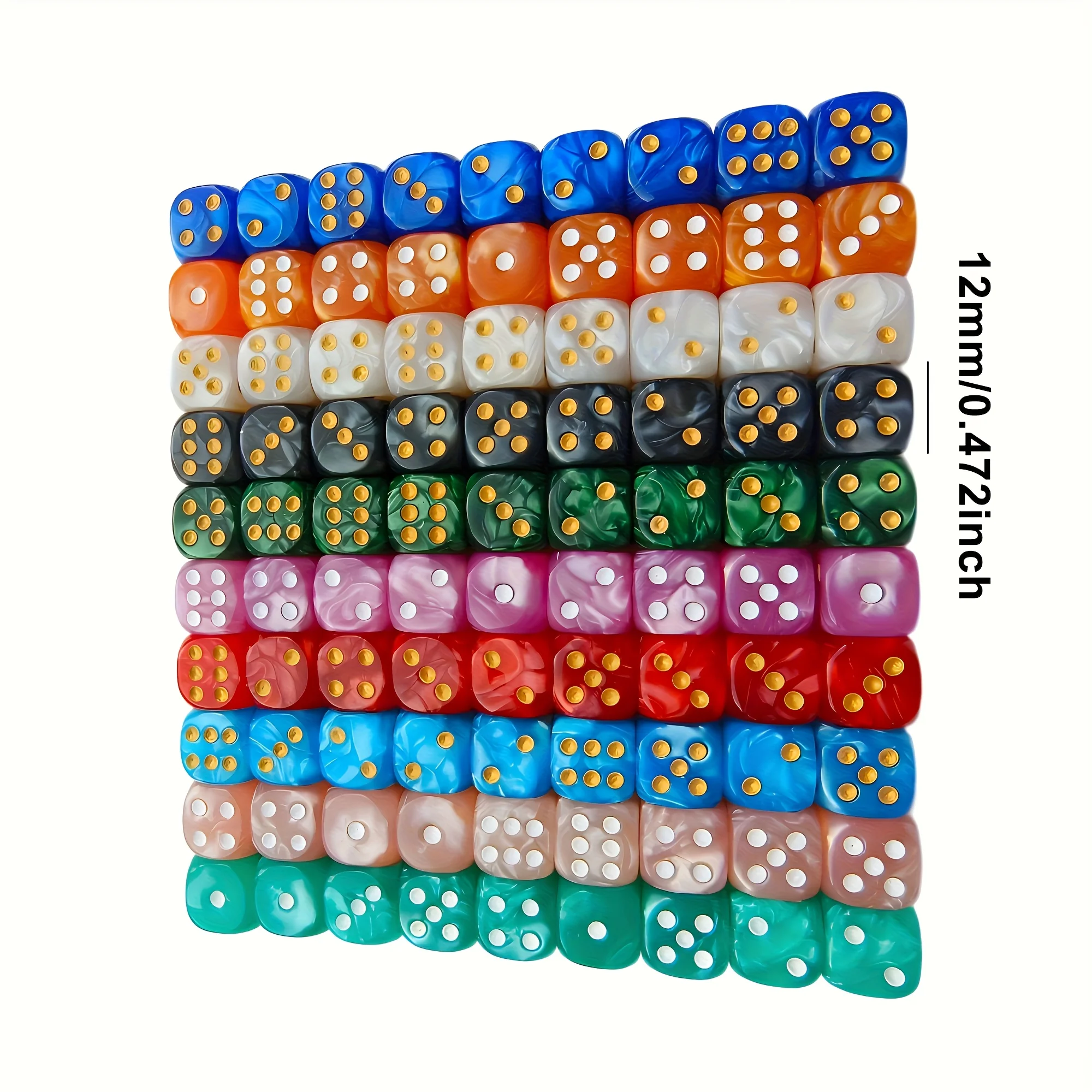 10 قطع من مكعبات النرد D6 اللؤ - مراجعة Tablet Accessories For Gaming وسعره