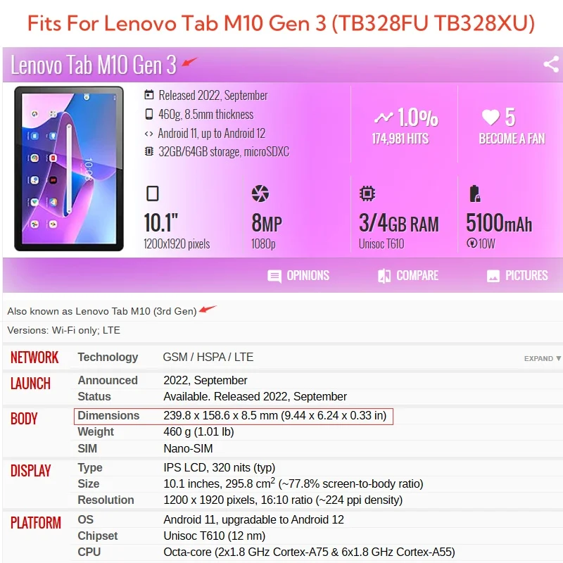 كابا لينوفو تاب M10 3rd Gen 10 - مراجعة Lenovo Tablet M10 Accessories وسعره