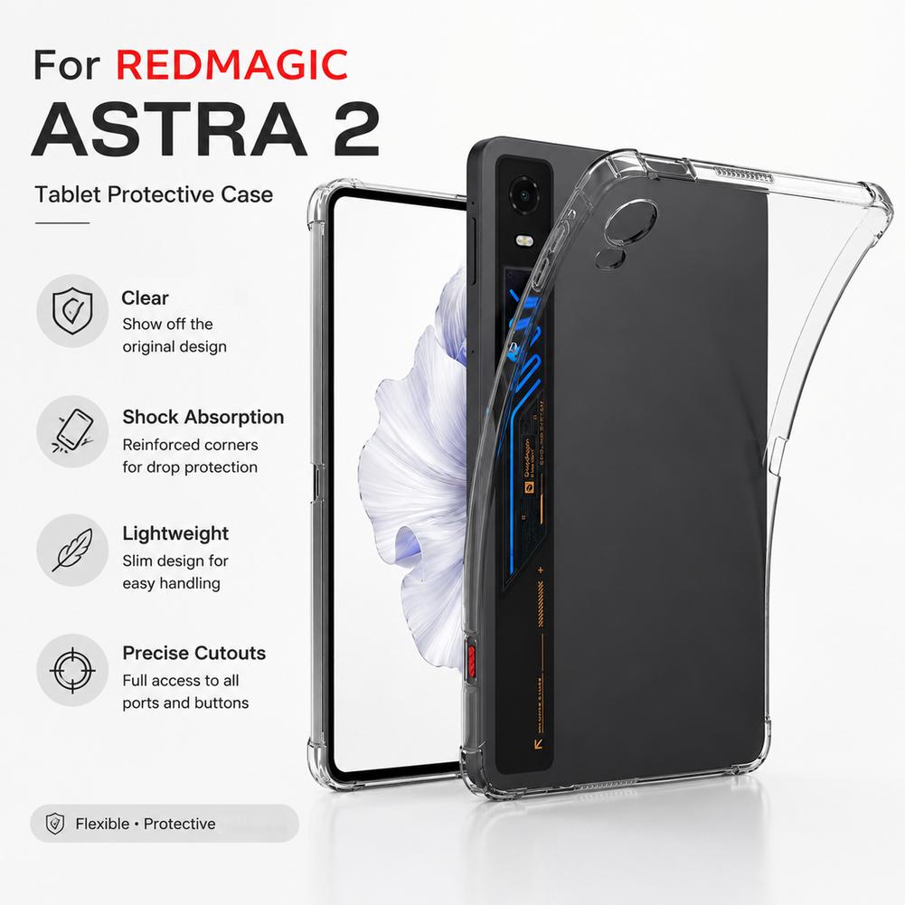 غطاء شفاف من مادة TPU لجهاز Re - مراجعة Redmagic Tablet Accessories وسعره